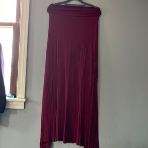 Maroon Maxi Skirt